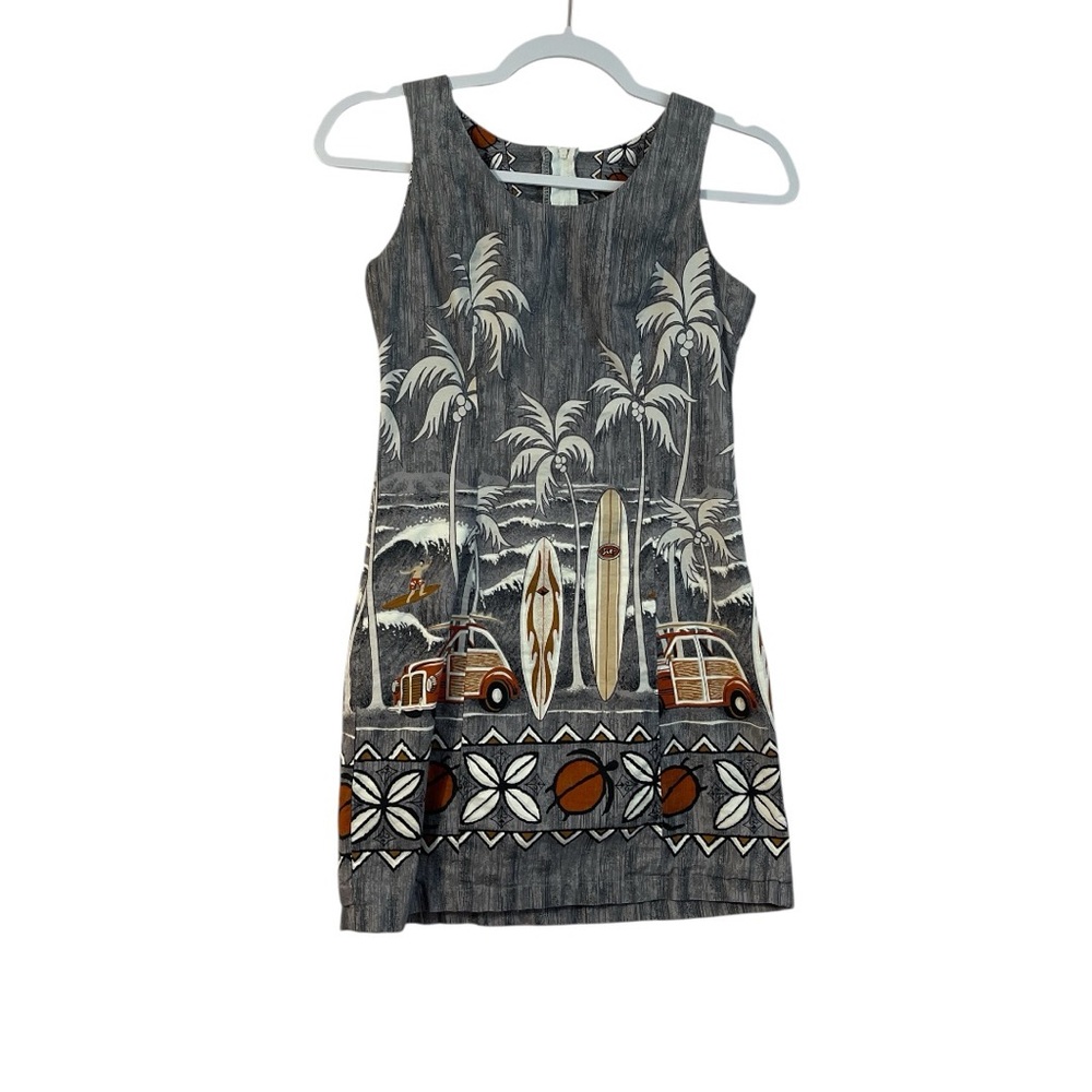 Vintage Winnie Fashion Hawaiian Shift Mini Sundress Small Beachy Tropical Summer